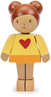 Tender Leaf dolls family - Caramel girl wooden toy dollhouse figure