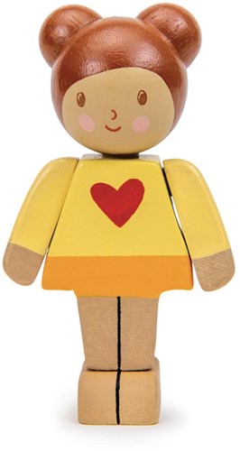 Tender Leaf dolls family - Caramel girl wooden toy dollhouse figure