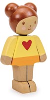 Tender Leaf dolls family - Caramel girl wooden toy dollhouse figure-2
