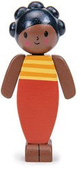Tender Leaf dollhouse doll mocha mother - wooden toy doll