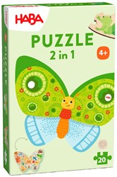 Haba puzzle animals 2-in-1 Butterfly cardboard colorful for kids