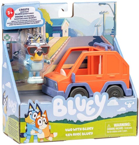 Spectron Bluey 4WD car toy with Bluey figure - adventurous playset