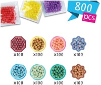 Aquabeads creative craft set refill multicolour bead mix 800 pieces-3