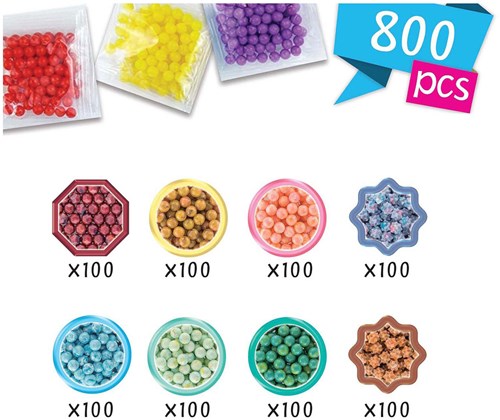 Aquabeads creative craft set refill multicolour bead mix 800 pieces-3