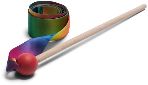 BS Toys rainbow dance ribbon - wooden stick - 3.7 meters long-2