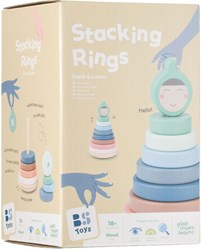 BS Toys wooden stacking rings educational toy for toddlers