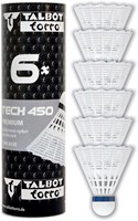 Schildkröt badminton shuttlecocks nylon white 6 pieces medium speed