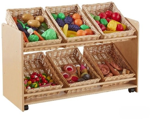Cosy Rookie Range Open Mobile Basket Shelf ( With Baskets) - 46970