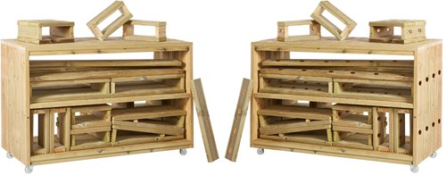 Cosy Imagineering & Block Trolleys Complete Set ( 2 Trolleys + Blocks ) - 47007