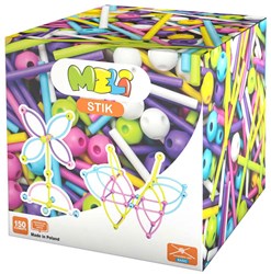 Meli building set pink 150 pieces - creative construction toy for kids