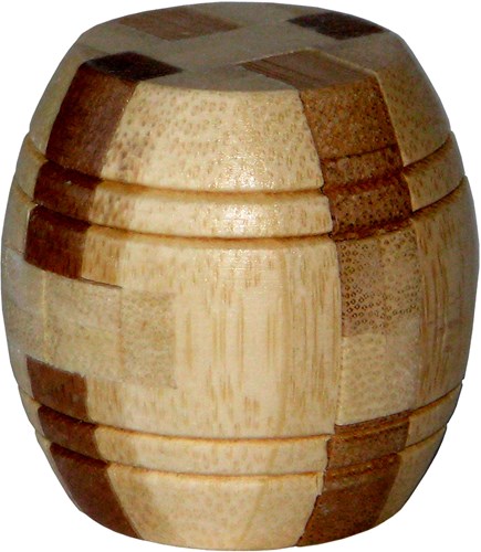 Eureka 3D bamboo puzzle - Barrel brain teaser sustainable toy
