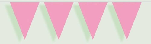 Folat bunting mini pink plastic 3 meter party decoration