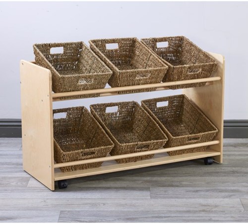 Cosy Rookie Range Open Mobile Basket Shelf ( With Large Volume Baskets) - 47519