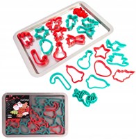 Cookie cutters baking tray Christmas cookie set with 21 shapes - multi