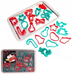 Cookie cutters baking tray Christmas cookie set with 21 shapes - multi