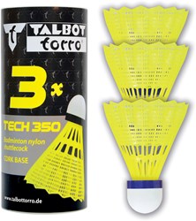 Schildkröt badminton shuttlecocks yellow nylon medium speed 3 pieces