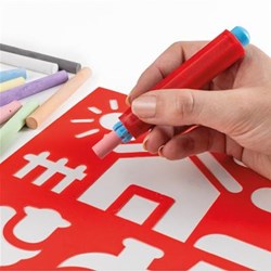 Pustefix sidewalk chalk adventure set - stencils and chalk for outdoor fun