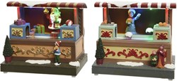 Lumineo LED shop scene Christmas lighting 10x16x15cm decoration