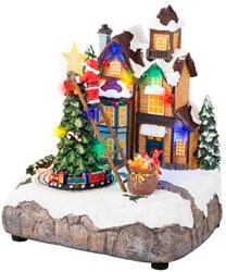 Lumineo Christmas decoration LED Christmas tree 16x19x22cm polyresin