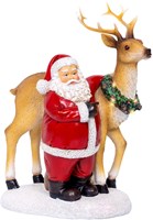 Lumineo Christmas decoration Santa LED scene with lights 12x19x26cm