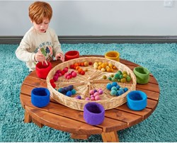 Cosy Rainbow Nesting Felt Bowls and Balls - 48945