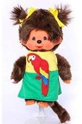 Monchhichi Meisje Papegaai (20cm)