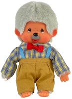 Monchhichi plush grandfather doll 20cm classic toy collectible-3