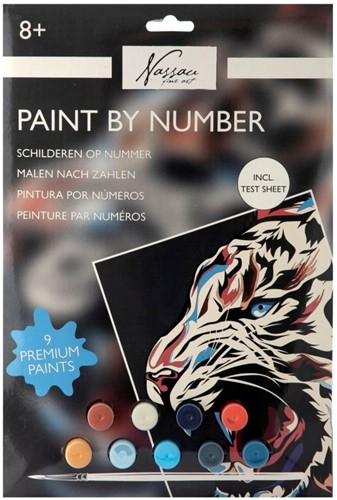 Schilderen op nummer Tijger