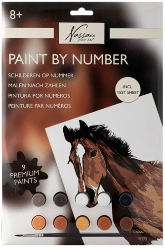 Schilderen op nummer paard