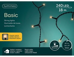 Lumineo Christmas lights LED outdoor 240 bulbs warm white energy-efficient