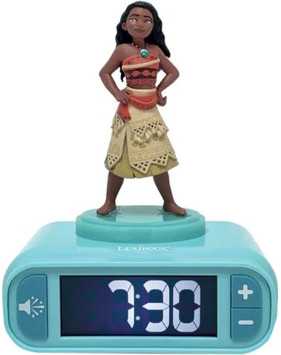 Vaiana kids alarm clock 3D with light and sound - multicolor clock
