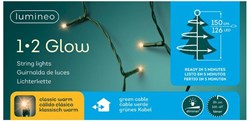 Lumineo LED Christmas Lights 1-2-glow 150cm warm white tree lighting