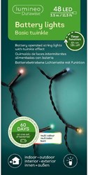 Lumineo battery LED string lights multicolour 48 lights outdoor Christmas