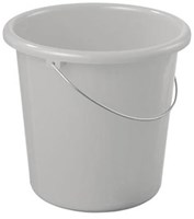 Sunware bucket silver 10 liters - plastic household bucket with handle