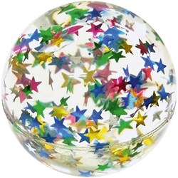 Goki bouncy ball glitter stars Ø4.3cm - toy ball
