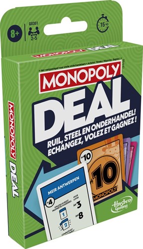 Hasbro Monopoly Deal Card Game - Family Board Game for Kids and Adults