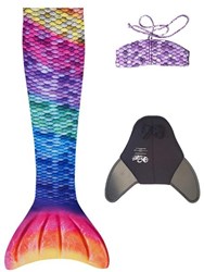 Kuaki mermaid tail set Rainbow S - swimming tail for kids