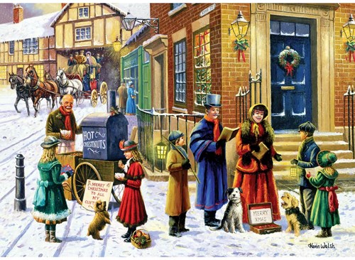 Gibsons Christmas jigsaw puzzle The Carol Singers 500 pieces adults-2