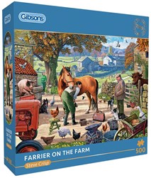 Gibsons jigsaw puzzle Farrier on the Farm 500 pieces sustainable board
