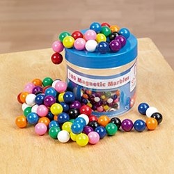 Shaw magnetic marbles toy set - 100 pieces colorful magnetic balls