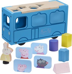 Peppa Pig Wooden School Bus Stacker