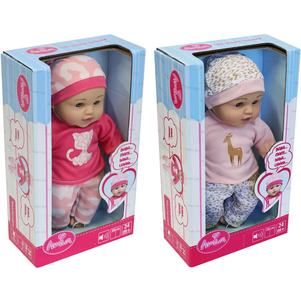 Amia doll Lea with sound - soft baby doll 30cm - toy doll