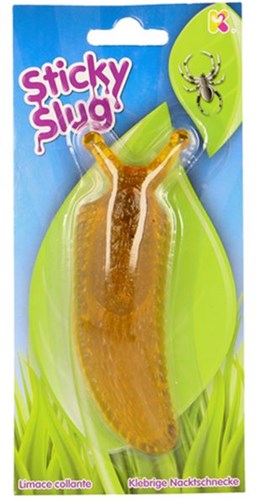 Sticky Slak zwart en oranje. 19 cm.