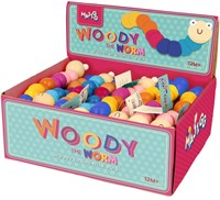 Keycraft wooden toy worm - colourful motor skills trainer 17cm-2