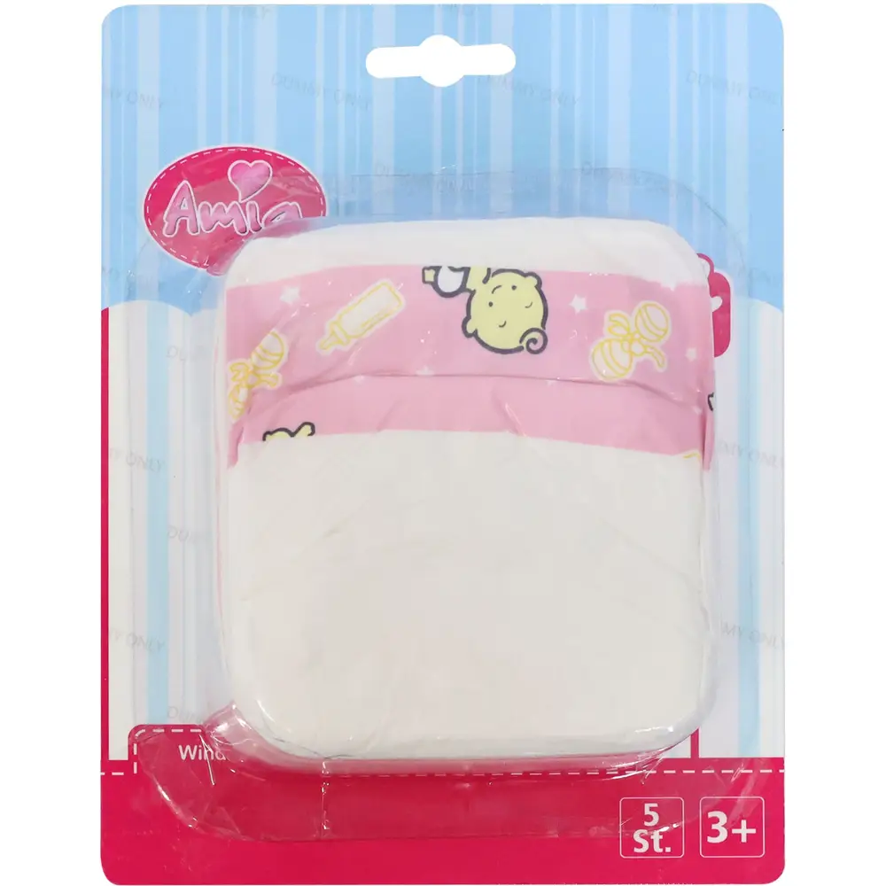 Amia doll diapers set - 5 pieces for dolls 30-42 cm