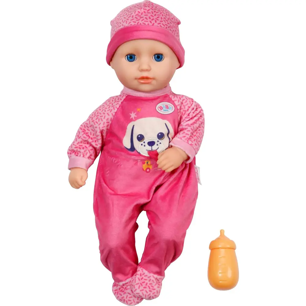 BABY born baby doll Anna Pink 36cm with sleeping eyes and bottle