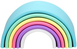Dena Rainbow toy pastel silicone 6-piece for babies and children