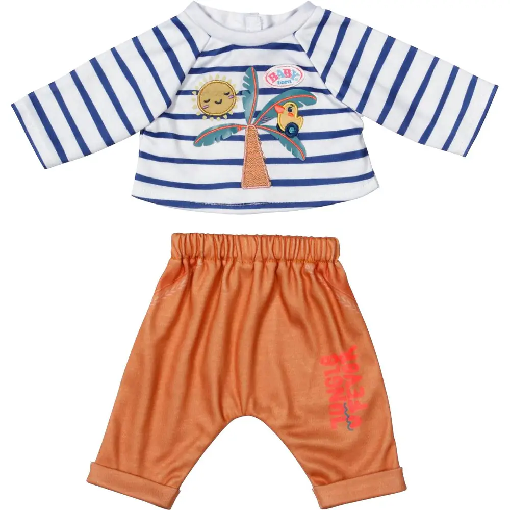 BABY born doll clothing jungle outfit 43 cm palm tree print