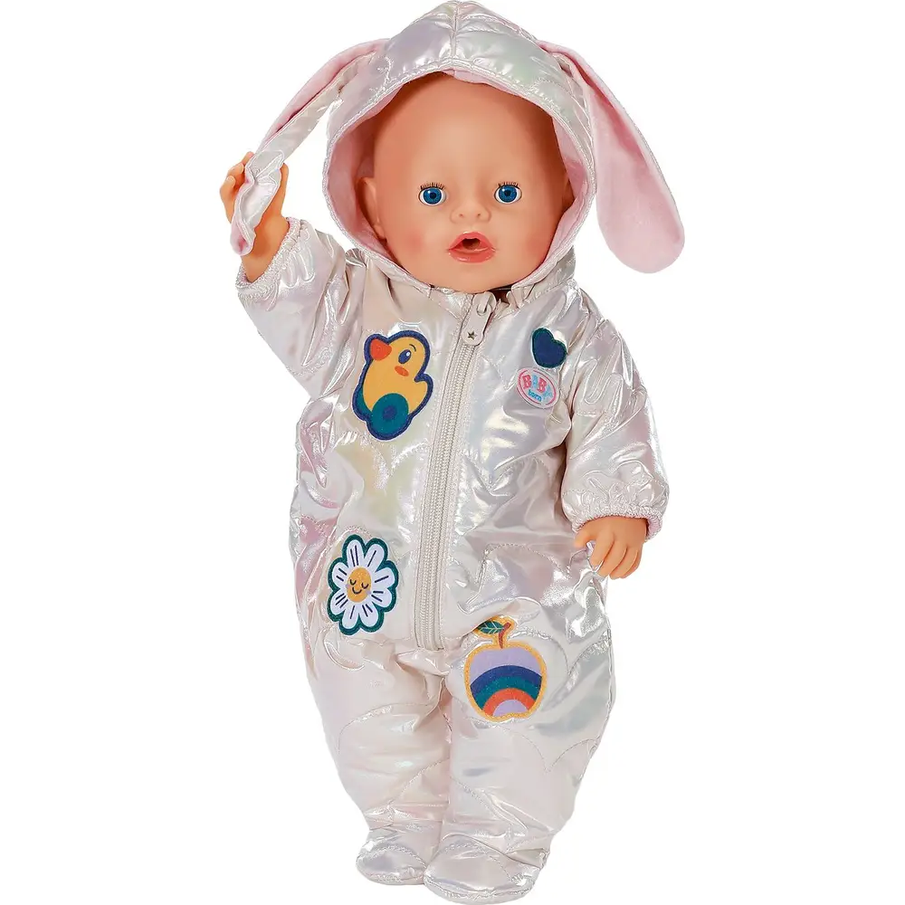 BABY born snowsuit doll winter outfit cream 43 cm bunny ears