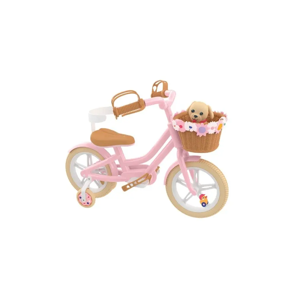 BABY born doll bike with puppy Lucky - colorful toy bike accessory